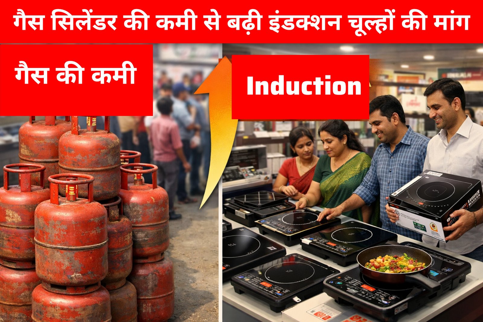 सिलिंडर की कमी से बढ़ी इंडक्शन चूल्हों की मांग, बिक्री में तीन से चार गुना उछाल