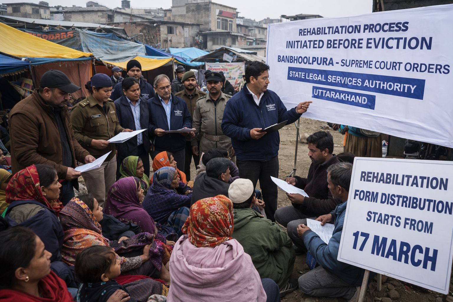 बनभूलपुरा में अतिक्रमण हटाने से पहले पुनर्वास प्रक्रिया शुरू, 17 मार्च से फार्म वितरण