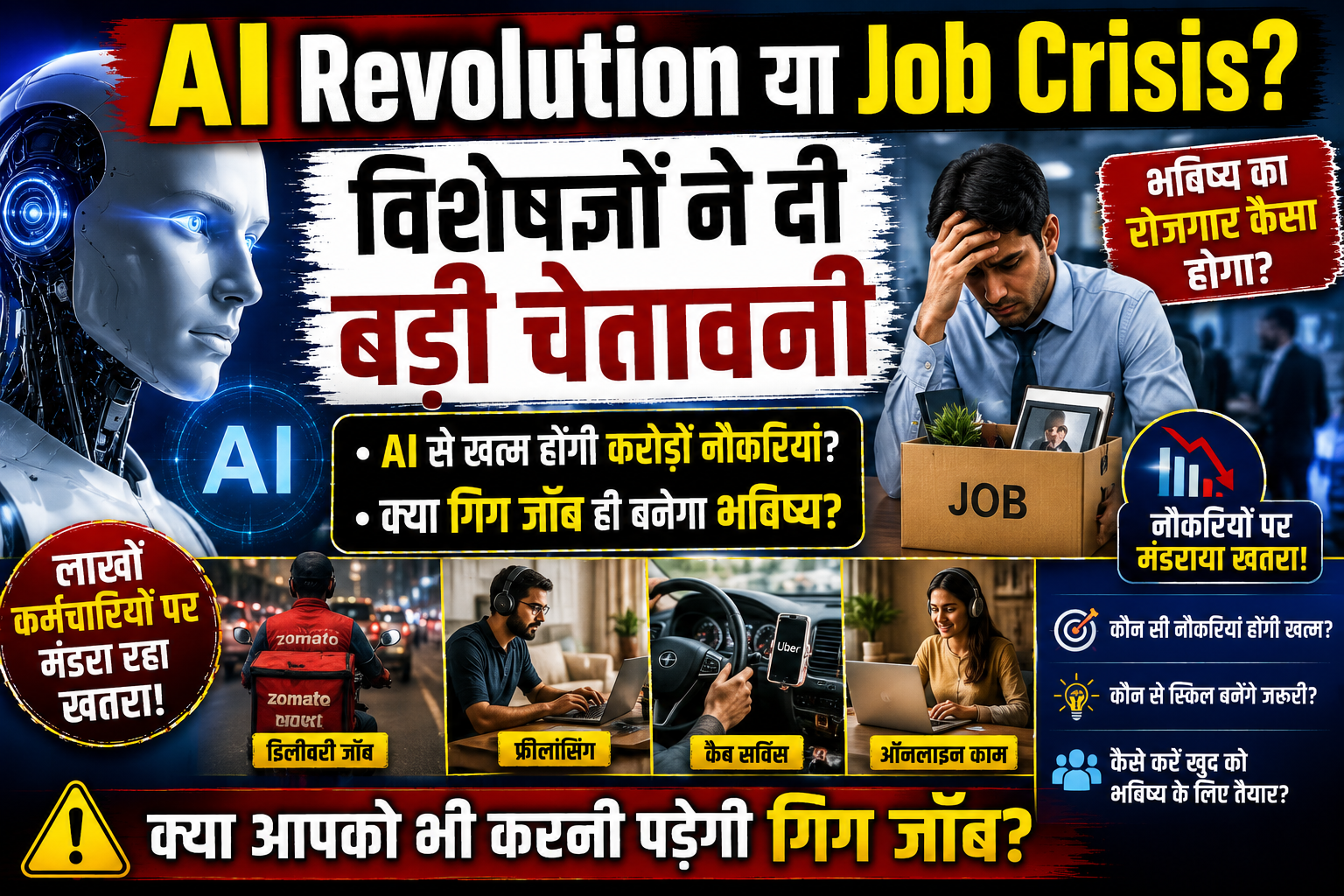 AI का बढ़ता असर! क्या लाखों लोगों को करनी पड़ेगी गिग जॉब? विशेषज्ञों ने जताई बड़ी चिंता