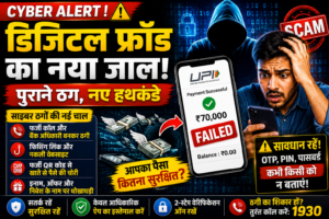 🔐 डिजिटल फ्रॉड का बढ़ता जाल: पुराने ठग, नए हथकंडे; ऑनलाइन भुगतान के दौर में बढ़ा साइबर अपराध का खतरा
