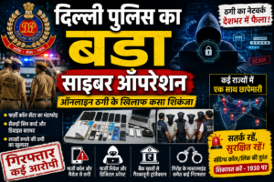 🚔 दिल्ली पुलिस का बड़ा साइबर ऑपरेशन: ऑनलाइन ठगी के खिलाफ कसा शिकंजा, कई आरोपी गिरफ्तार