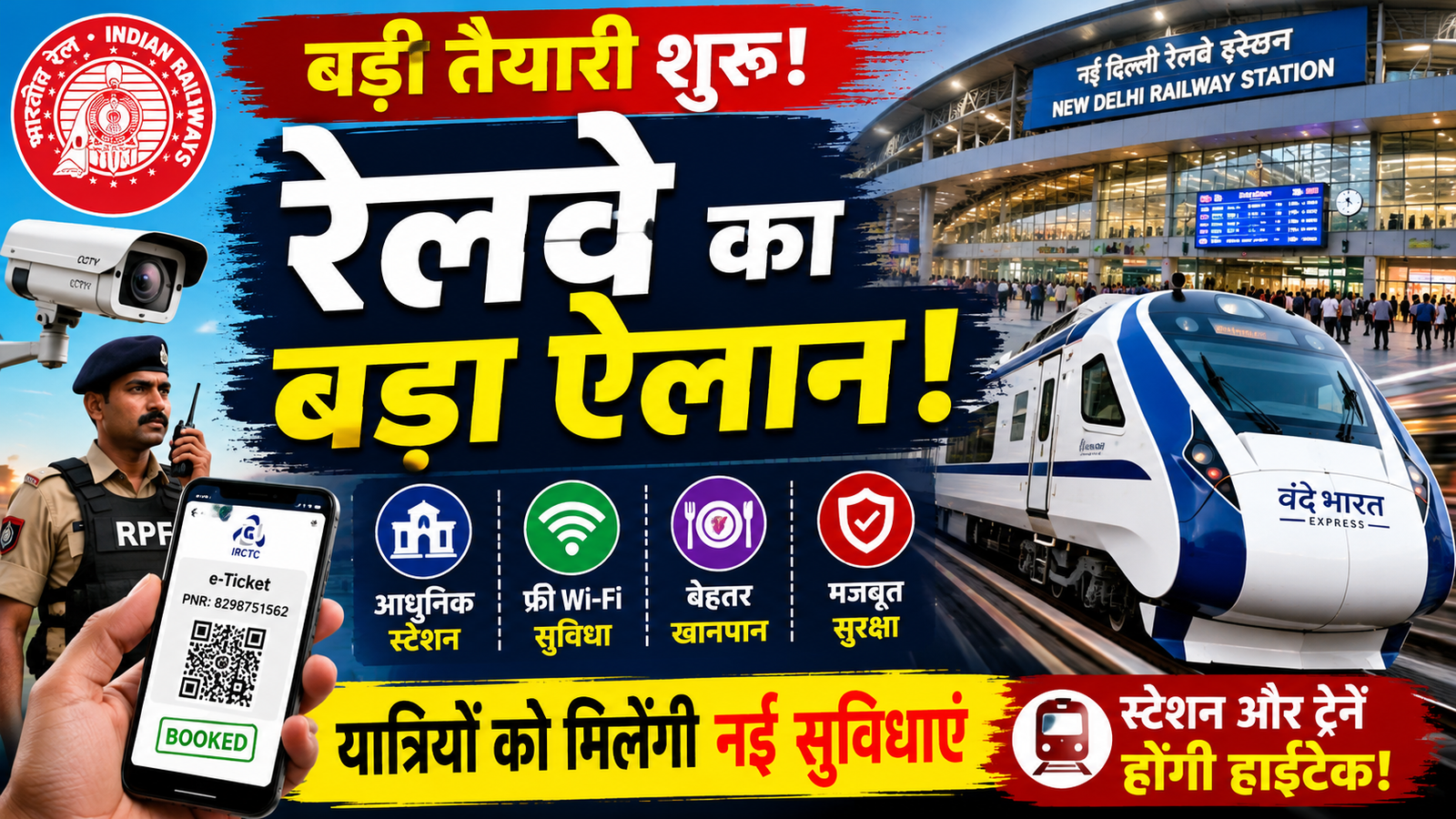 🚆 भारतीय रेलवे ने यात्रियों की सुविधाओं को लेकर नई तैयारियां शुरू कीं
