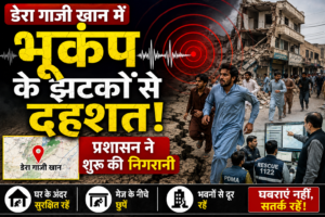 🌎 डेरा गाजी खान में भूकंप के झटकों से दहशत, प्रशासन ने शुरू की निगरानी