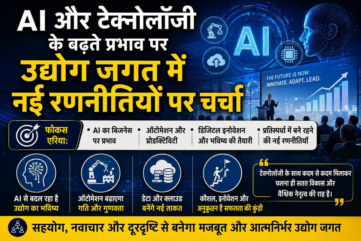 🤖 AI और टेक्नोलॉजी का बढ़ता प्रभाव: बदलती दुनिया में नई रणनीतियां तैयार कर रहा उद्योग जगत