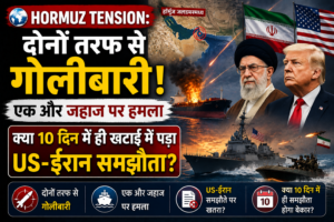 🌍 Hormuz Tension: दोनों तरफ से गोलीबारी, एक और जहाज पर हमला; क्या 10 दिन में ही खटाई में पड़ा US-ईरान समझौता?