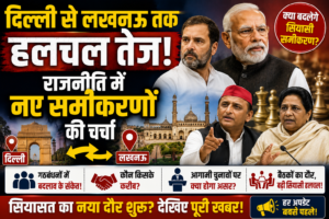 दिल्ली से लखनऊ तक हलचल तेज! राजनीति में नए समीकरणों की चर्चा”
