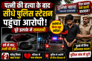 पत्नी की हत्या के बाद सीधे पुलिस स्टेशन पहुंचा आरोपी, पूरे इलाके में सनसनी